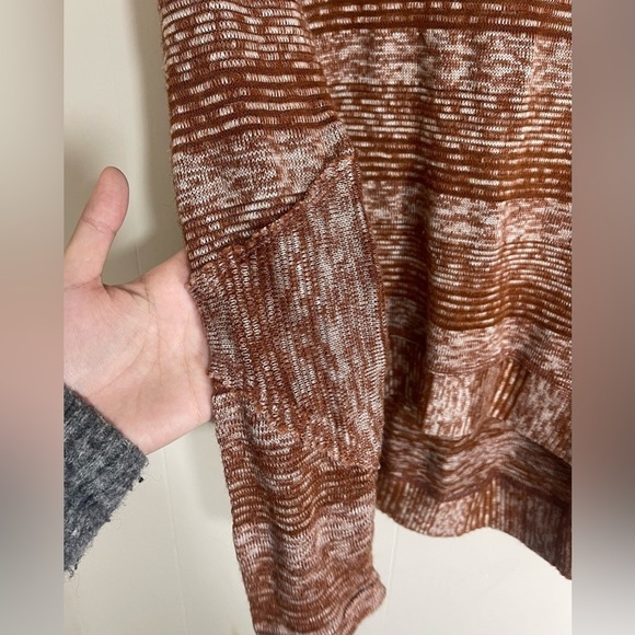 We The Free Burnt Orange Crochet Knit Long Sleeve Pullover Women’s Top Bohemian - Picture 8 of 13